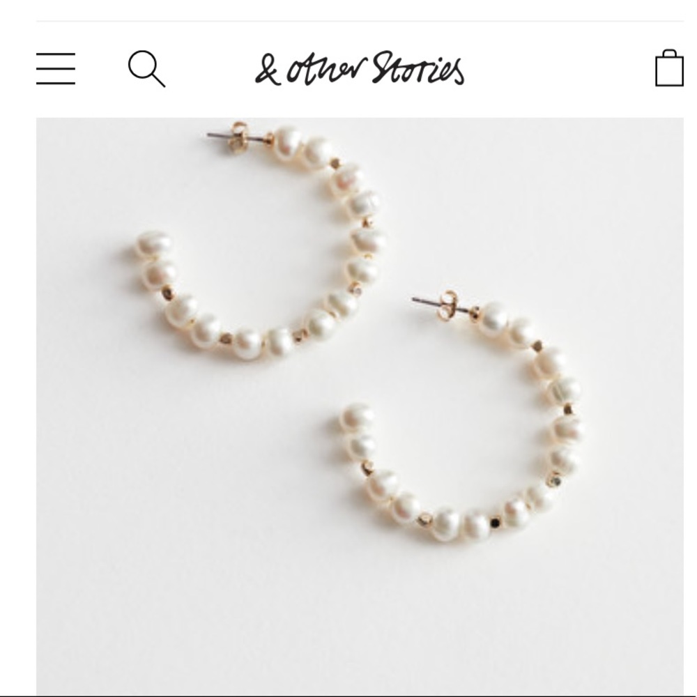 Open Hoop Pearl Earrings from & Other Stories